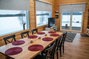 Dining area with a view outside